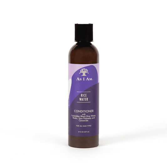 As I Am Rice Water Conditioner, for All Hair Types 8 oz., with Biotin, Inositol, and Saw Palmetto, Moisturizing