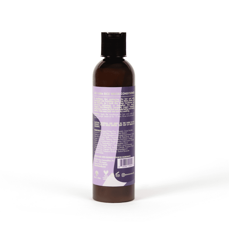 As I Am Rice Water Conditioner, for All Hair Types 8 oz., with Biotin, Inositol, and Saw Palmetto, Moisturizing