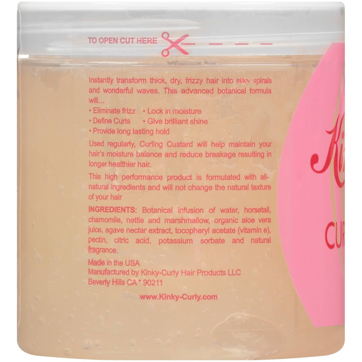 Kinky-Curly Original Curling Custard Natural Hair Styling Gel - 8oz