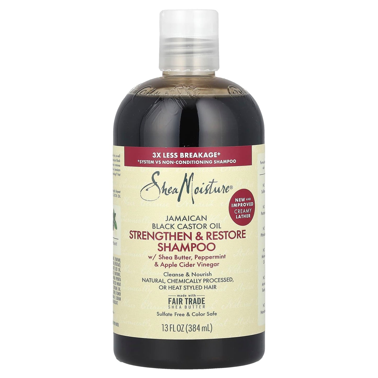 SheaMoisture Jamaican Black Castor Oil, Strengthen & Restore Shampoo, 13 fl oz (384 ml)