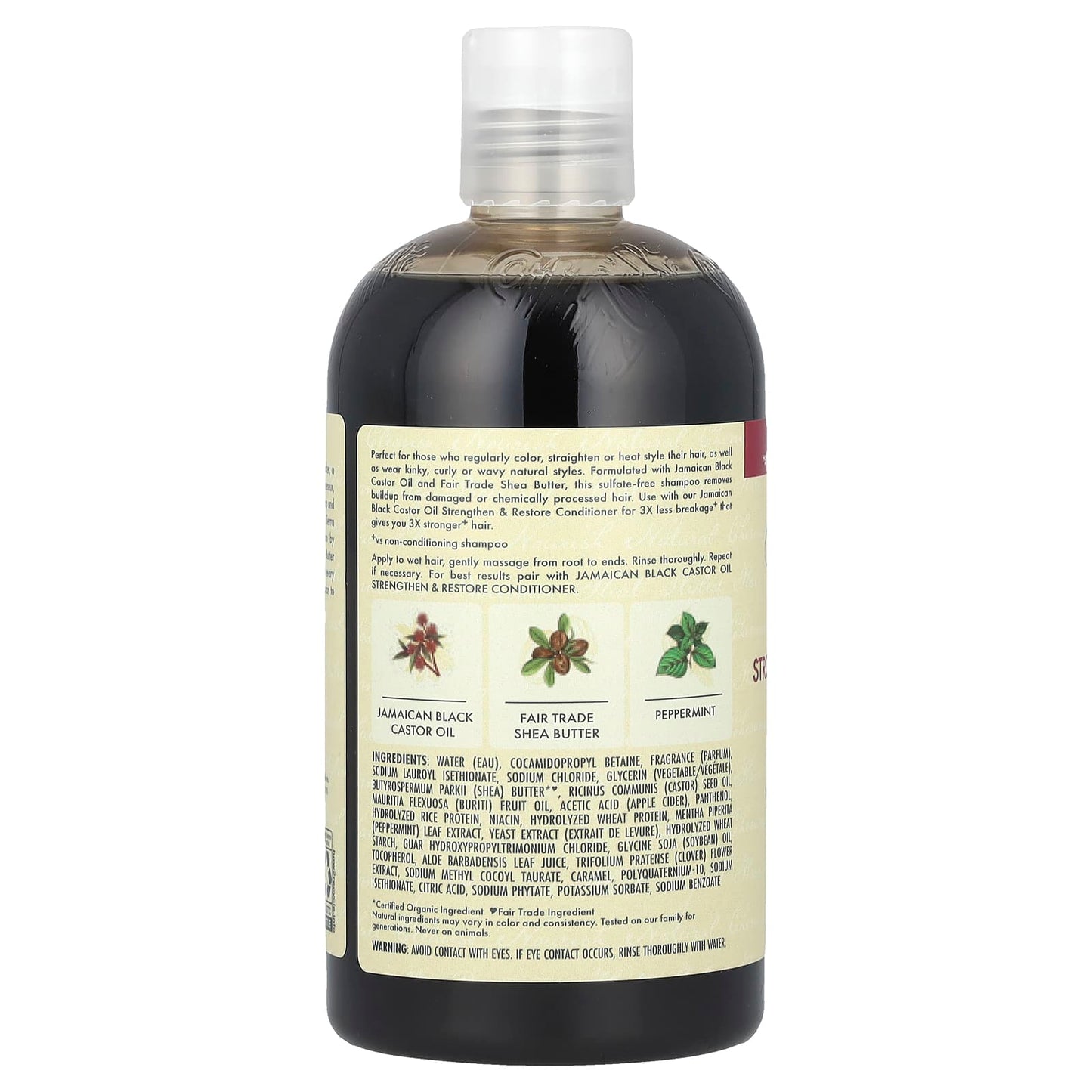 SheaMoisture Jamaican Black Castor Oil, Strengthen & Restore Shampoo, 13 fl oz (384 ml)