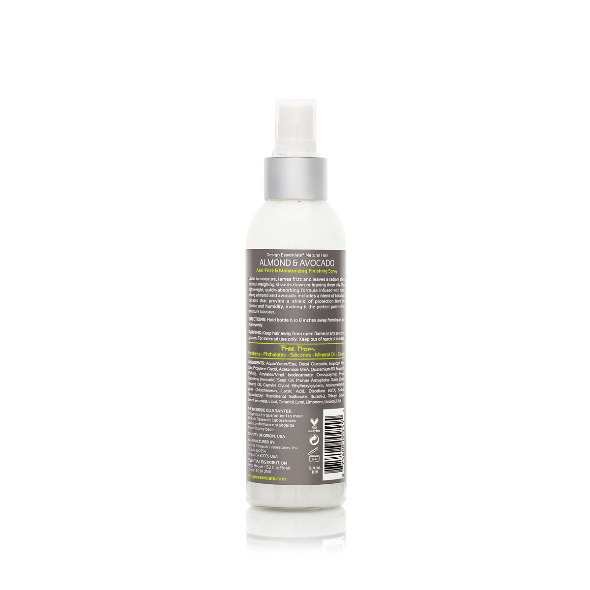 Design Essentials Almond & Avocado ANTI-FRIZZ & MOISTURIZING FINISHING SPRAY, 6 oz