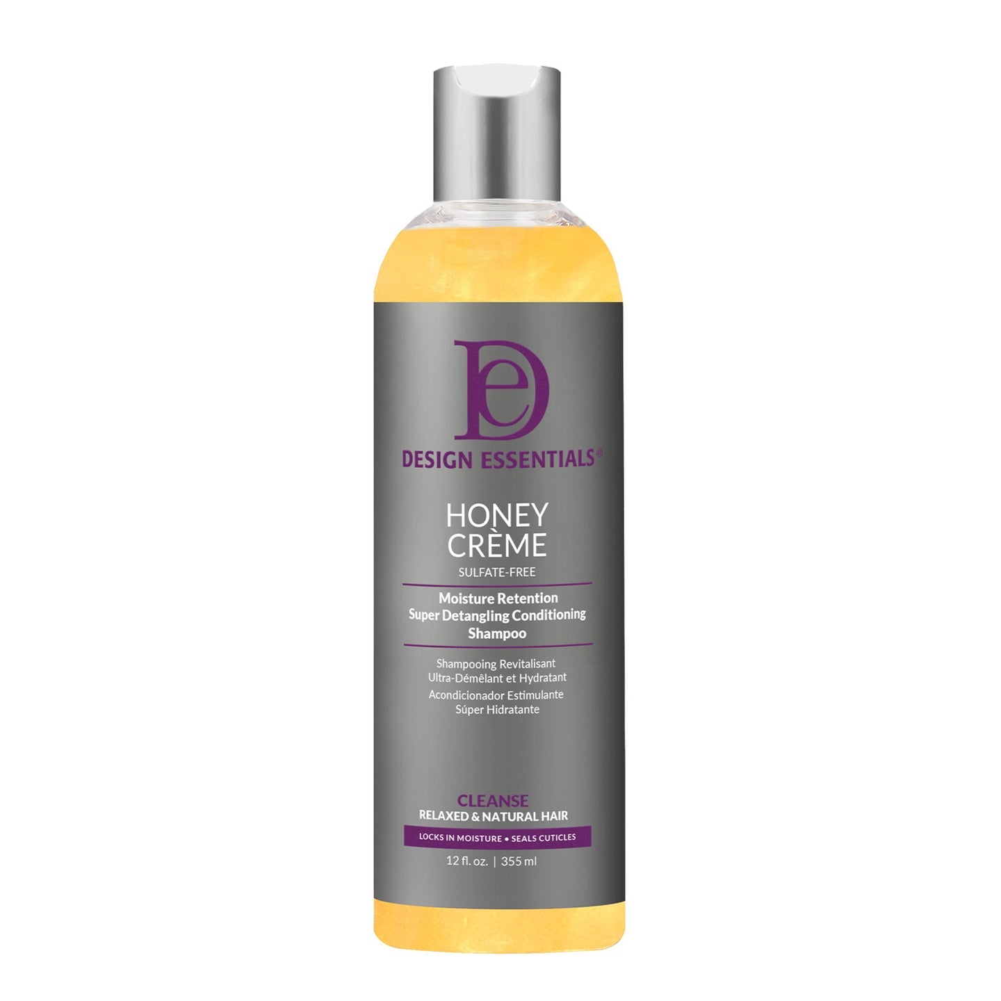 DESIGN ESSENTIALS Honey Creme Moisture Retention Super Detangling Conditioning Shampoo, 12 oz