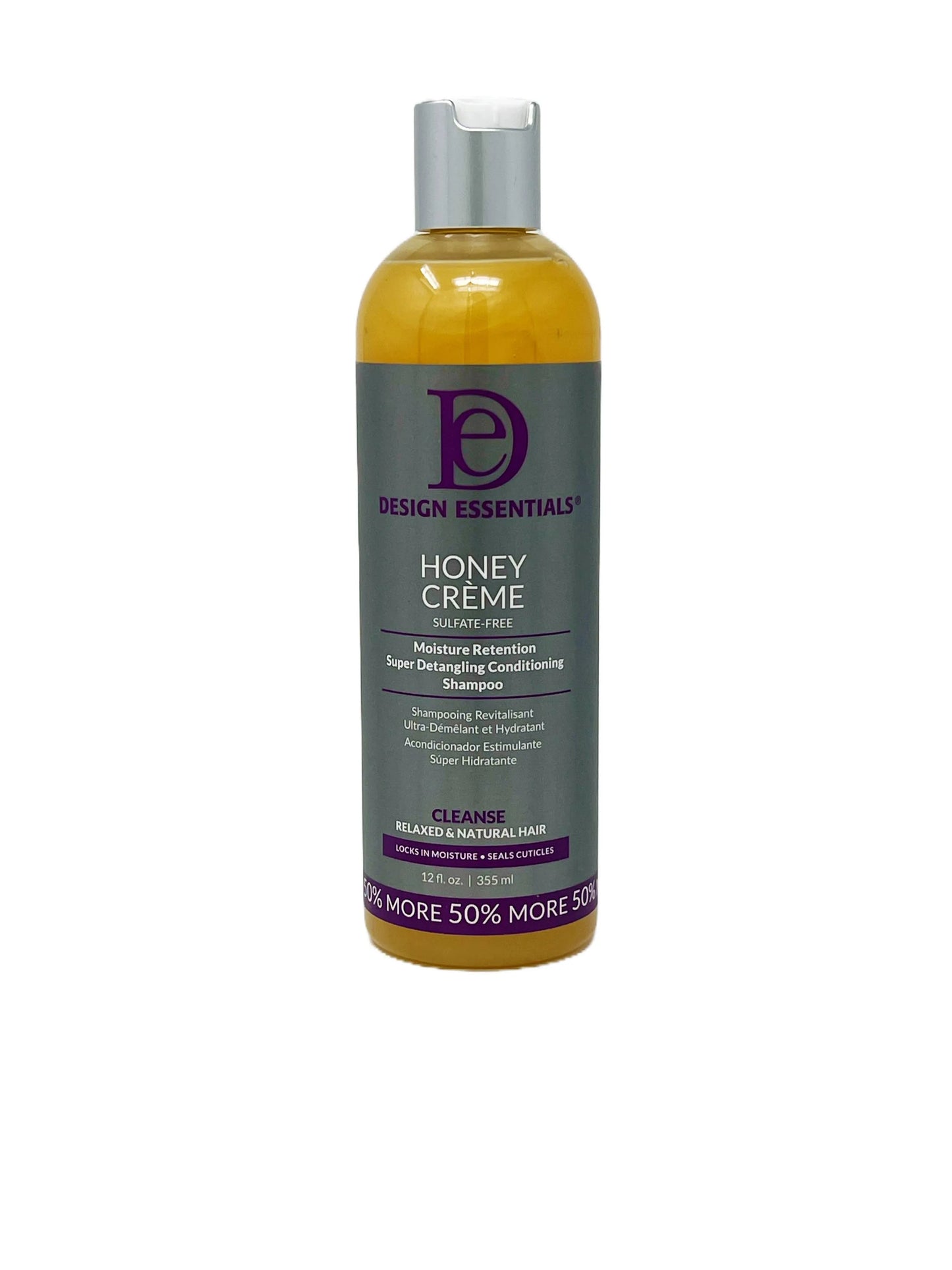 DESIGN ESSENTIALS Honey Creme Moisture Retention Super Detangling Conditioning Shampoo, 12 oz