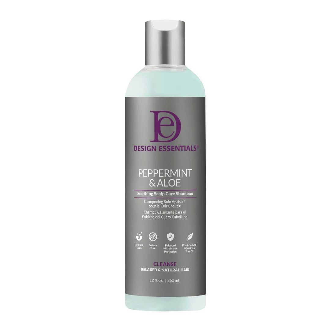 Design Essentials Scalp Care Shampoo – Peppermint & Aloe - 12 Oz | Clarifying & Soothing