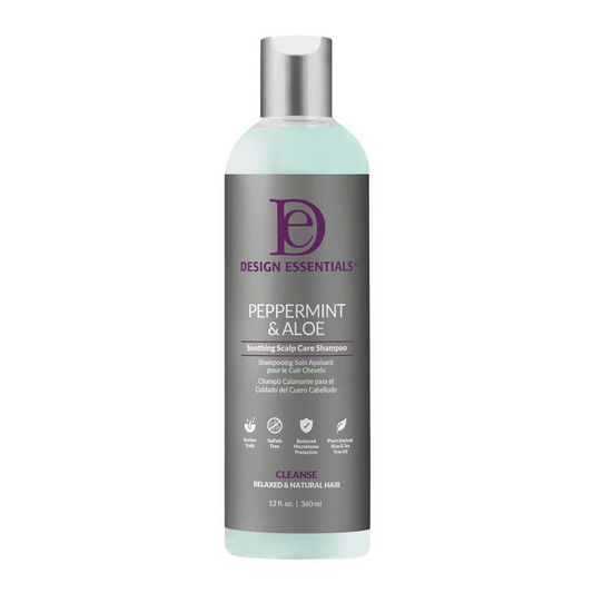 Design Essentials Scalp Care Shampoo – Peppermint & Aloe - 12 Oz | Clarifying & Soothing