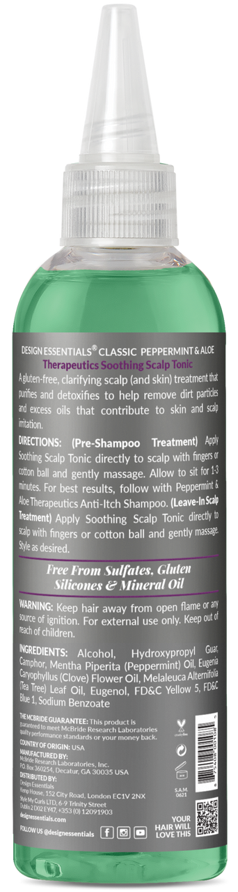 DESIGN ESSENTIALS Peppermint & Aloe Soothing Scalp Tonic, 4 oz