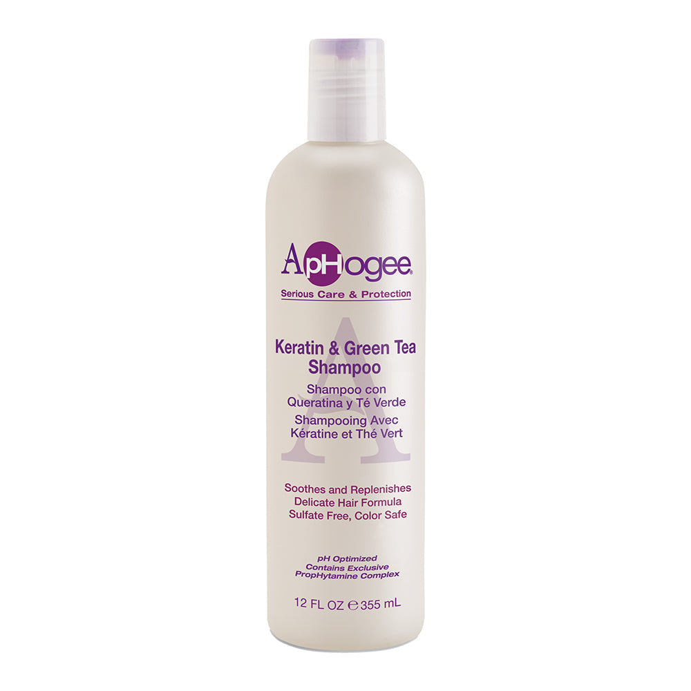 APHOGEE KERATIN & GREEN TEA SHAMPOO, 12 oz