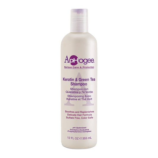 APHOGEE KERATIN & GREEN TEA SHAMPOO, 12 oz