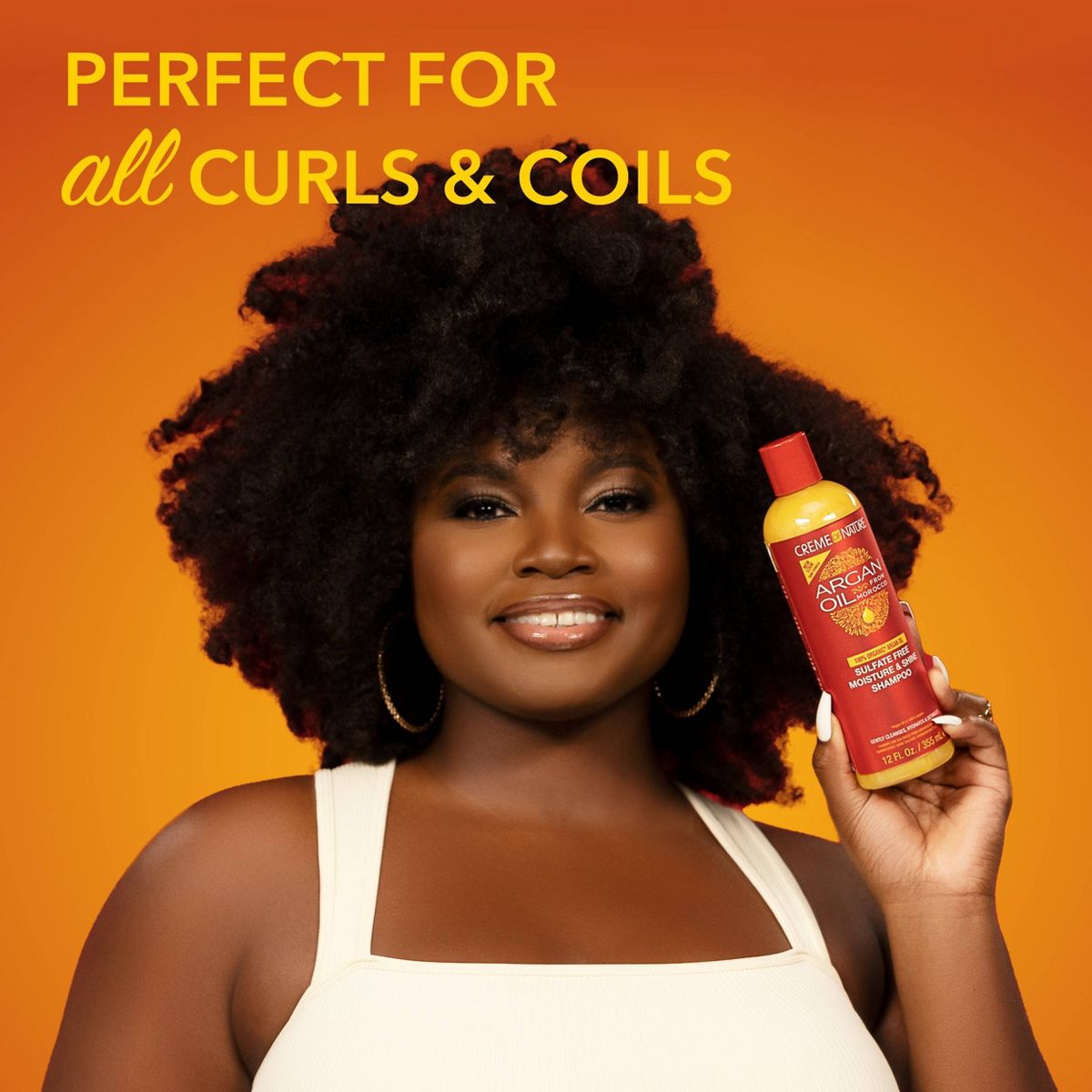 Creme Of Nature Sulfate Free Shampoo for Moisture & Shine with Argan Oil, (Choose Size)