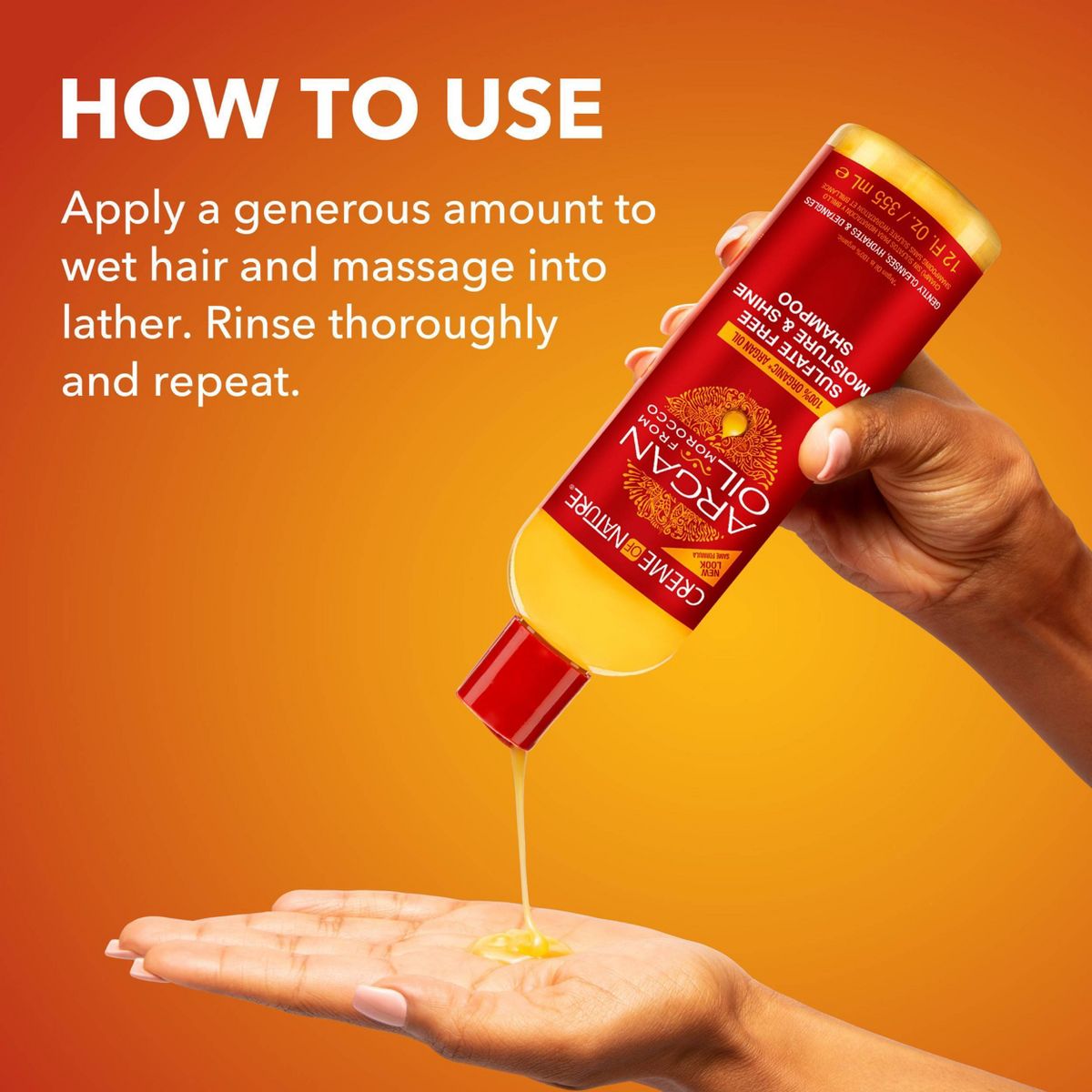 Creme Of Nature Sulfate Free Shampoo for Moisture & Shine with Argan Oil, (Choose Size)