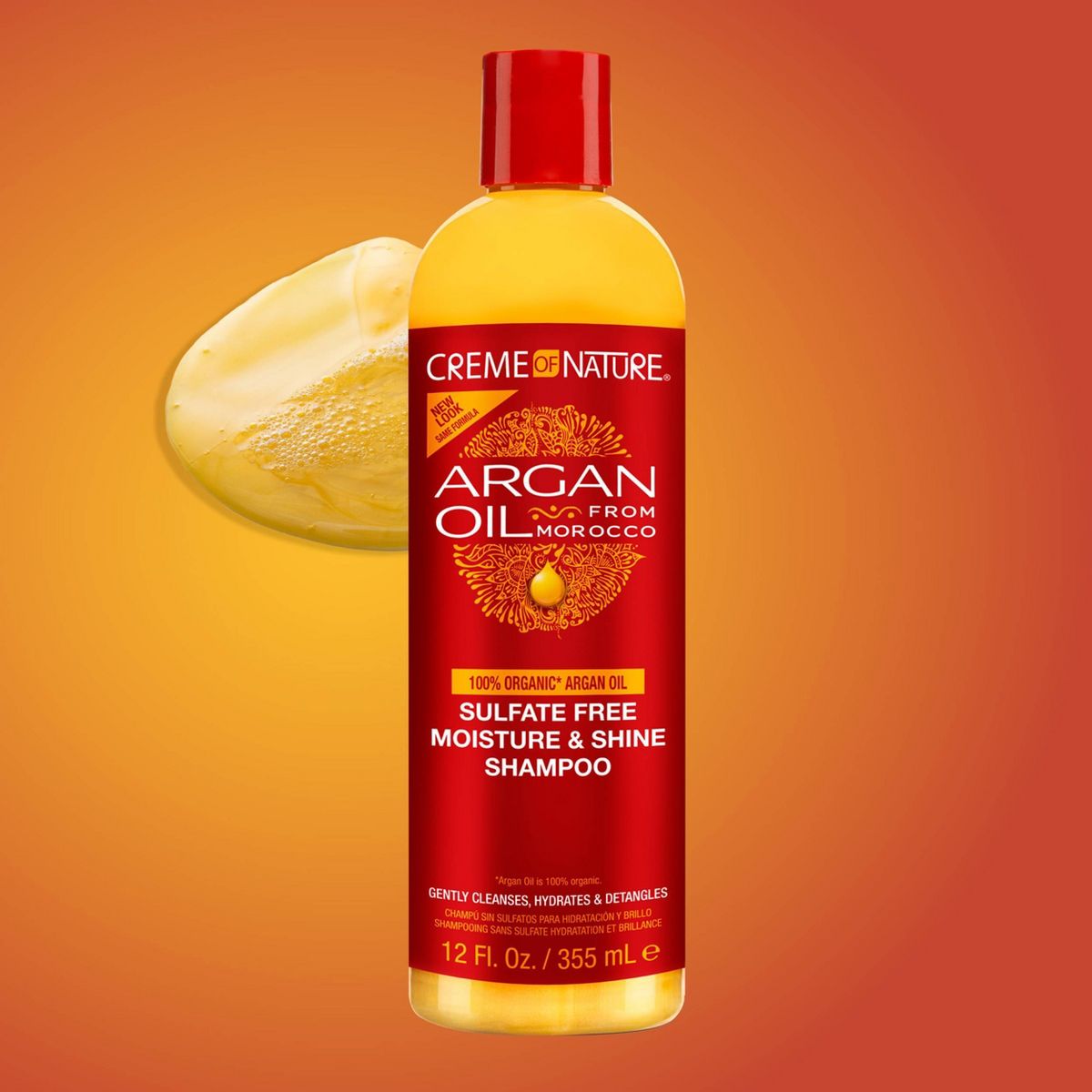 Creme Of Nature Sulfate Free Shampoo for Moisture & Shine with Argan Oil, (Choose Size)
