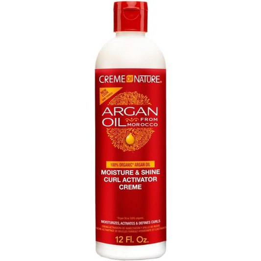 Creme of Nature Argan Oil For Natural Hair Moisture & Shine Curl Activator Creme, 12 oz