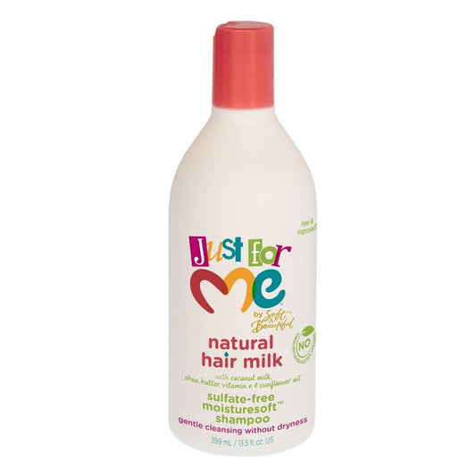 Just for Me Natural Hair Milk Sulfate-Free Shampoo 13.5 fl. oz. Bottle, Moisturizing, Straight Hair