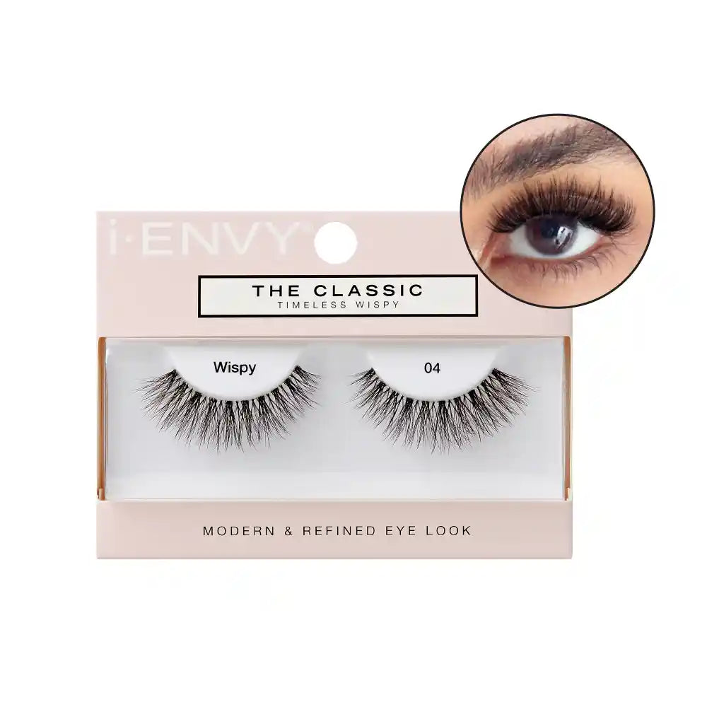 ITC04_main "A single false eyelash. The eyelash is curved to fit the natural shape of the eye and features a dense arrangement of fine, black synthetic fibers. The fibers are of varying lengths, creating a voluminous and dramatic effect. The base of the eyelash is a thin, flexible strip designed to adhere to the eyelid. The overall appearance is intended to enhance the fullness and length of natural eyelashes."