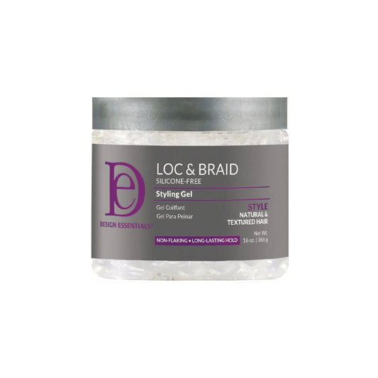 Design Essentials Loc & Braid Styling Gel — 16 oz Loc and Braid styling gel jar