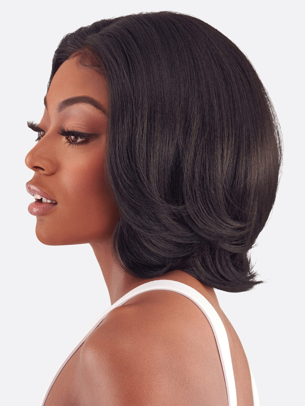 Vivace Rhea lace-front wig in color 1, side view