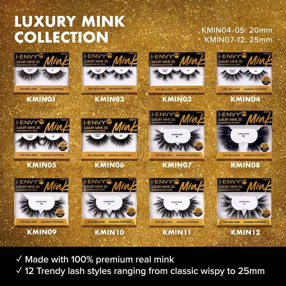 KMIN02_extra_007 "I-ENVY Luxury Mink Strip Lashes (20mm), additional product view 7."