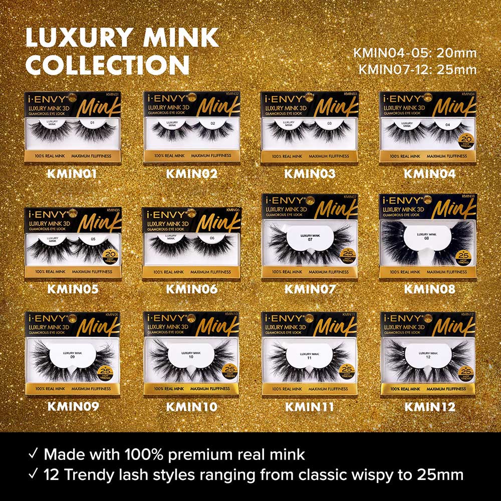 KMIN07_extra_006 "I-ENVY Luxury Mink Strip Lashes (25mm), additional product view 6."