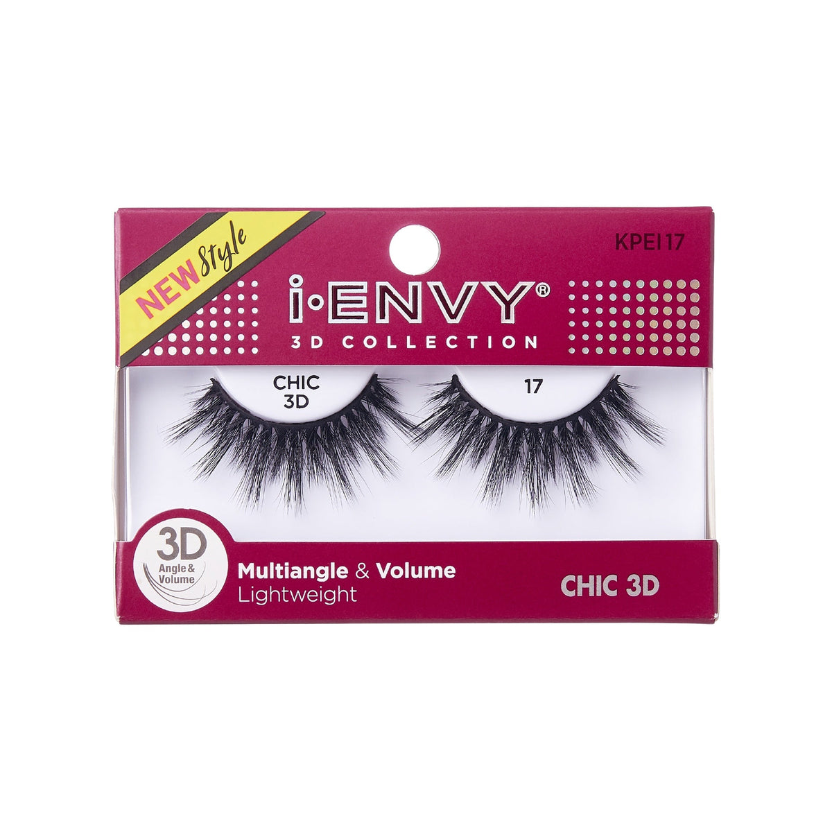 KPEI17_main "I-ENVY 3D Chic Strip Lashes in #17, main product view."