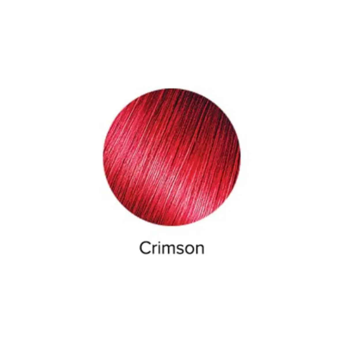Crimson-colored hair color swatch on a white background