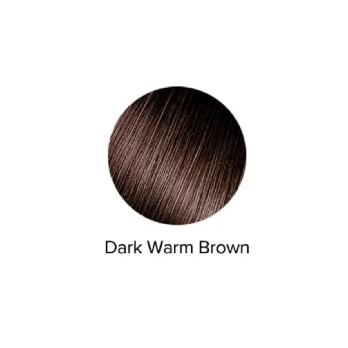 Dark Warm Brown hair color swatch on a white background
