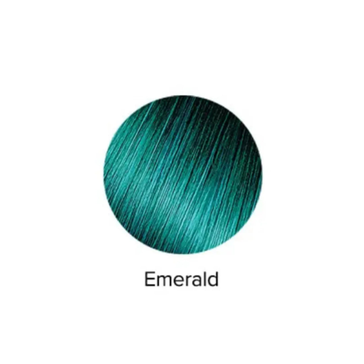 Emerald green color swatch on a white background