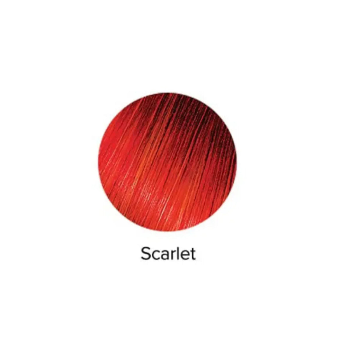 Color swatch labeled 'Scarlet' on a white background