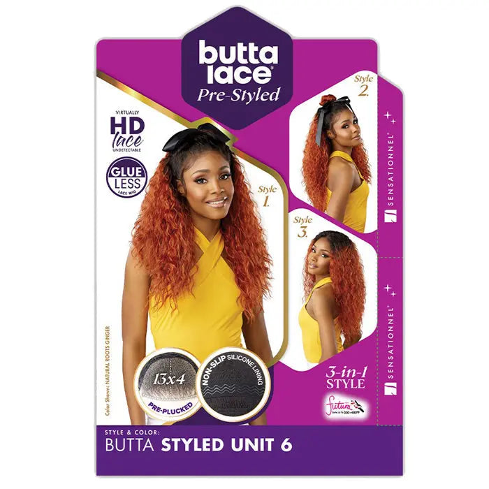 Sensationnel Butta Lace Glueless 13x4 HD Lace Front Wig - BUTTA STYLED UNIT 6 Sensationnel