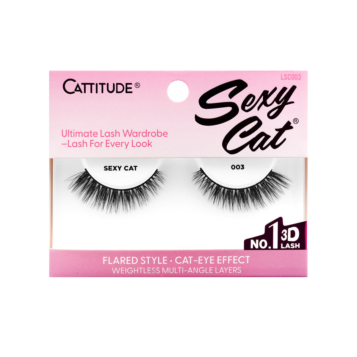 EBIN New York Cattitude Sexy Cat 003 single-pair lashes – front packaging