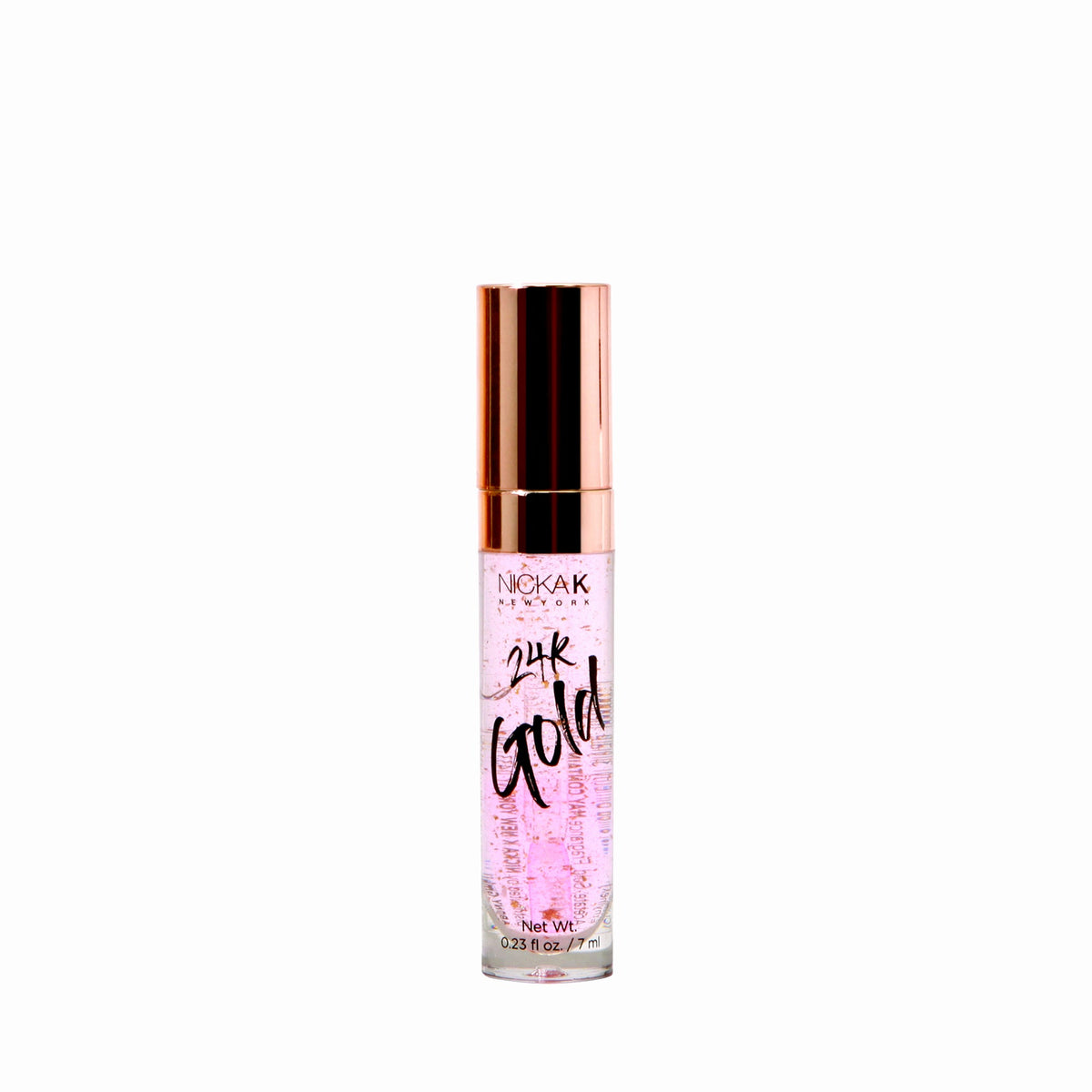 Nicka K 24K Gold Lip Gloss, Rose Gold tube