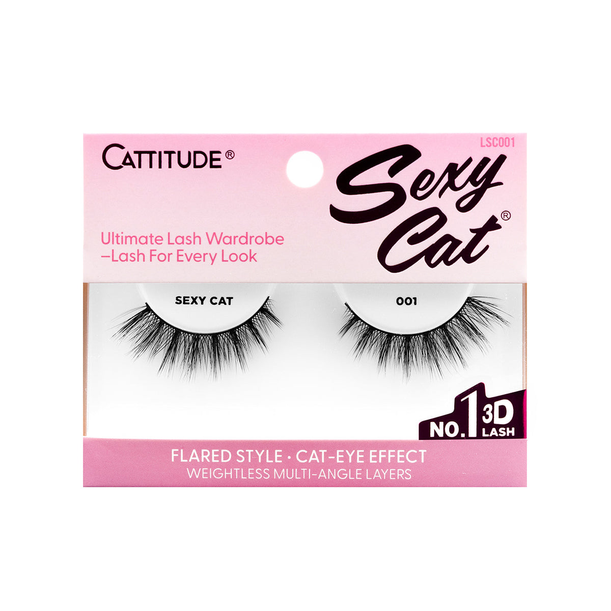 EBIN New York Cattitude Sexy Cat 001 single-pair lashes – front packaging
