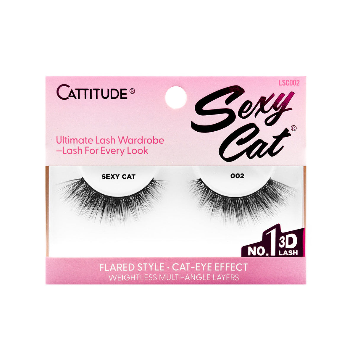 EBIN New York Cattitude Sexy Cat 002 single-pair lashes – front packaging