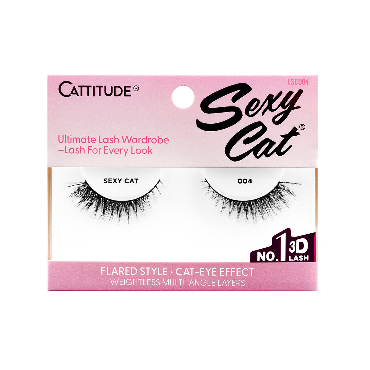 EBIN New York Cattitude Sexy Cat 004 single-pair lashes – front packaging