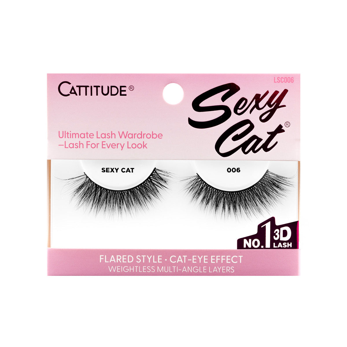EBIN New York Cattitude Sexy Cat 006 single-pair lashes – front packaging