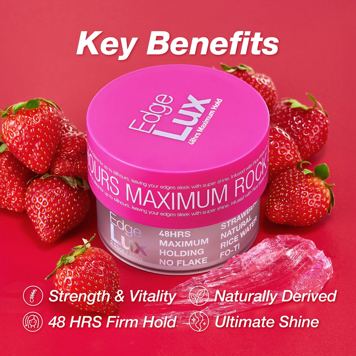 Edge Lux 48 Hour Maximum Hold Edge Tamer Strawberry