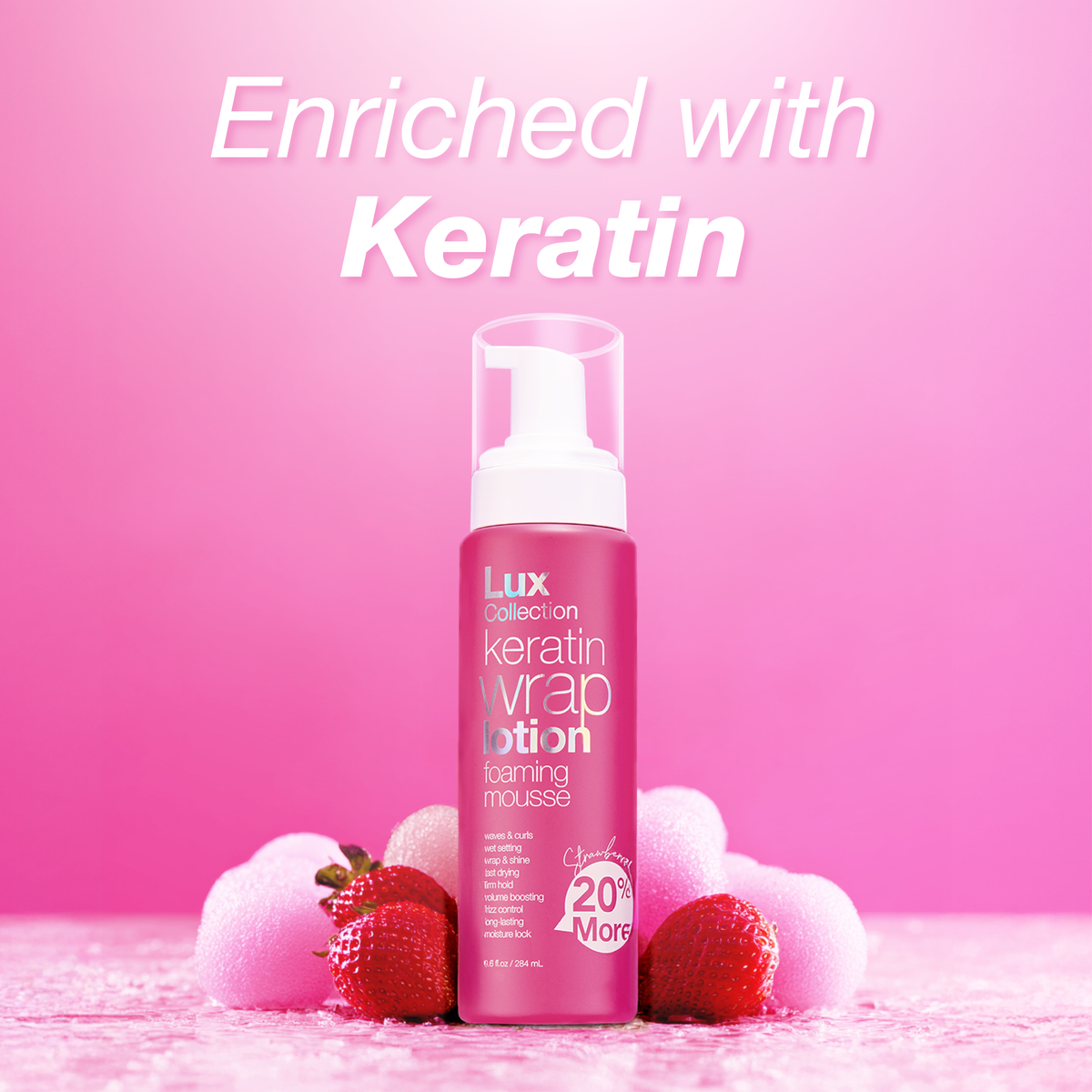 Wrapping Foam Lotion Wave Curl Wet Setting Styling Hair Foaming Mousse Keratin