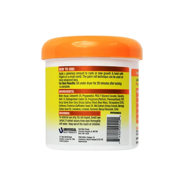Jamaican Mango & Lime Locking Firm Wax – Directions and ingredient label