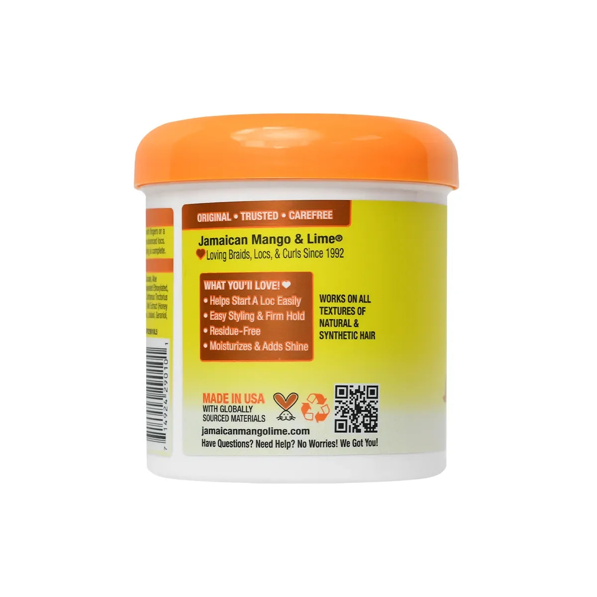 Jamaican Mango & Lime Locking Gel – 16 oz jar features label