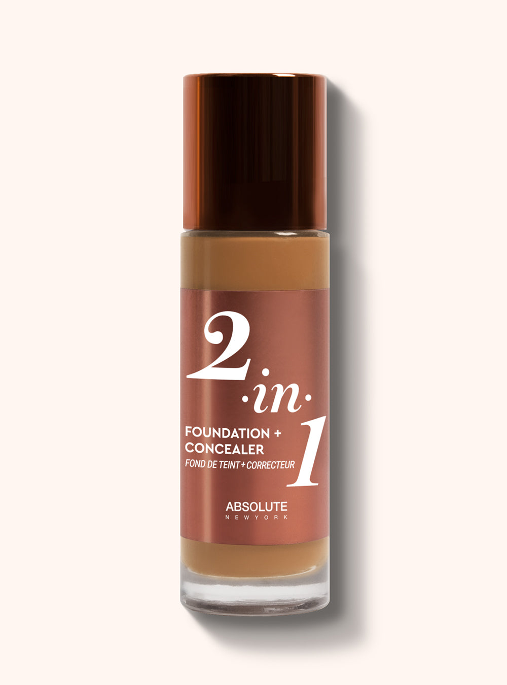 Absolute New York 2-in-1 Foundation + Concealer Demi-Matte Buildable Coverage (1.41 oz)