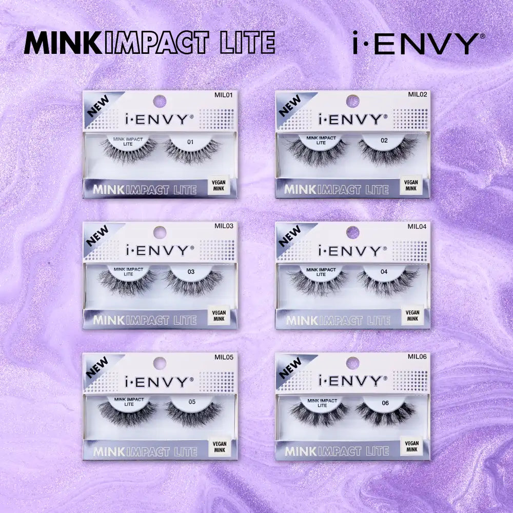 MIL03_extra_005 "I-ENVY Mink Impact Lite Clear Band Vegan Faux Mink Strip Lash, additional product view 5."
