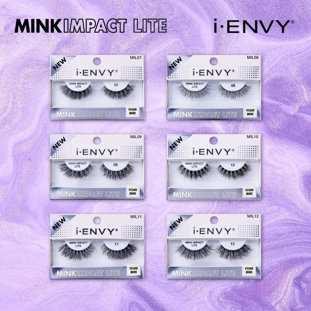MIL03_extra_006 "I-ENVY Mink Impact Lite Clear Band Vegan Faux Mink Strip Lash, additional product view 6."