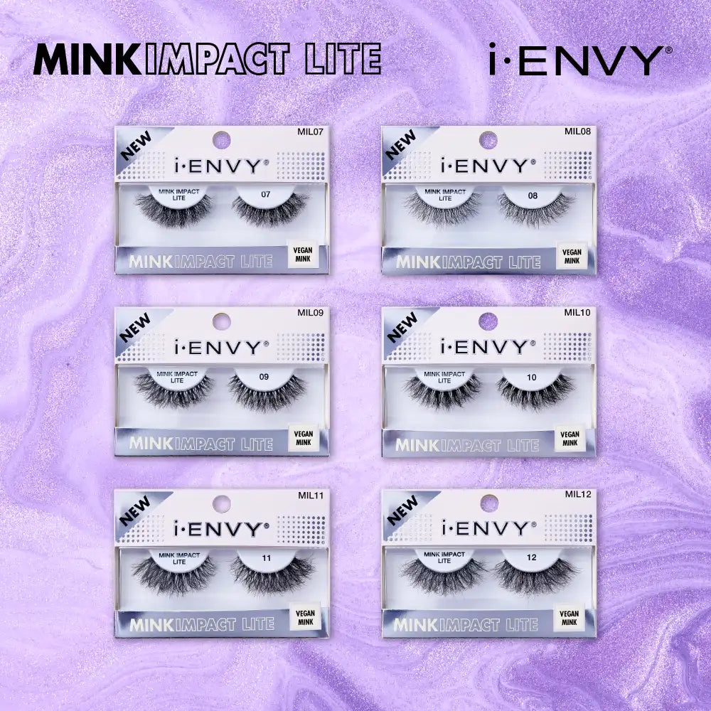 MIL06_extra_006 "I-ENVY Mink Impact Lite Clear Band Vegan Faux Mink Strip Lash, additional product view 6."