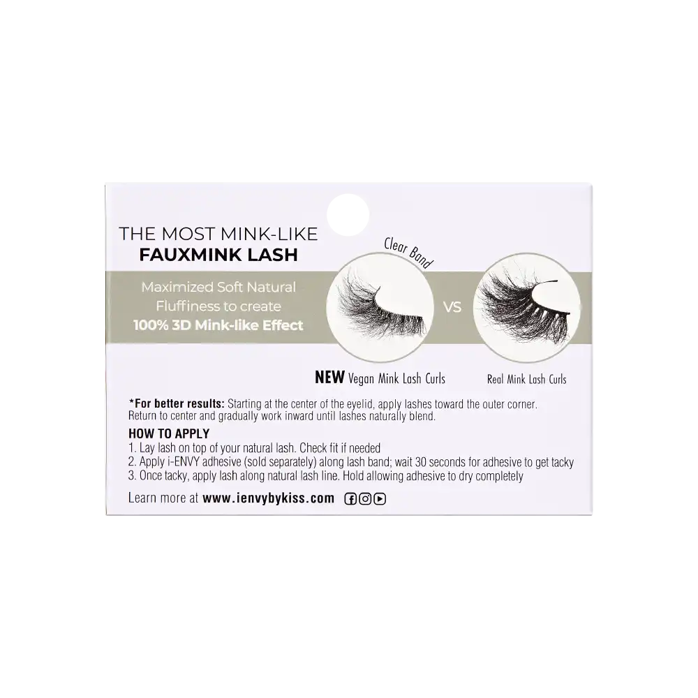 MIL09_extra_010 "I-ENVY Mink Impact Lite Clear Band Vegan Faux Mink Strip Lash, additional product view 10."