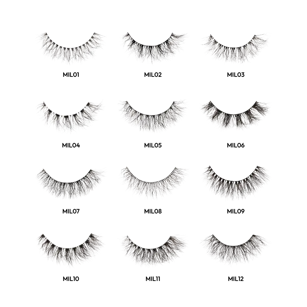 MIL10_extra_004 "I-ENVY Mink Impact Lite Clear Band Vegan Faux Mink Strip Lash, additional product view 4."