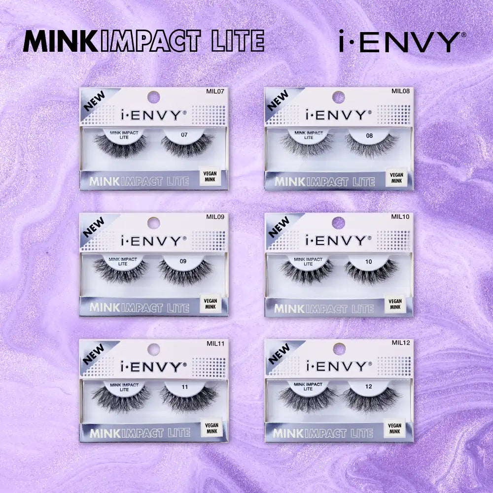 MIL11_extra_006 "I-ENVY Mink Impact Lite Clear Band Vegan Faux Mink Strip Lash, additional product view 6."