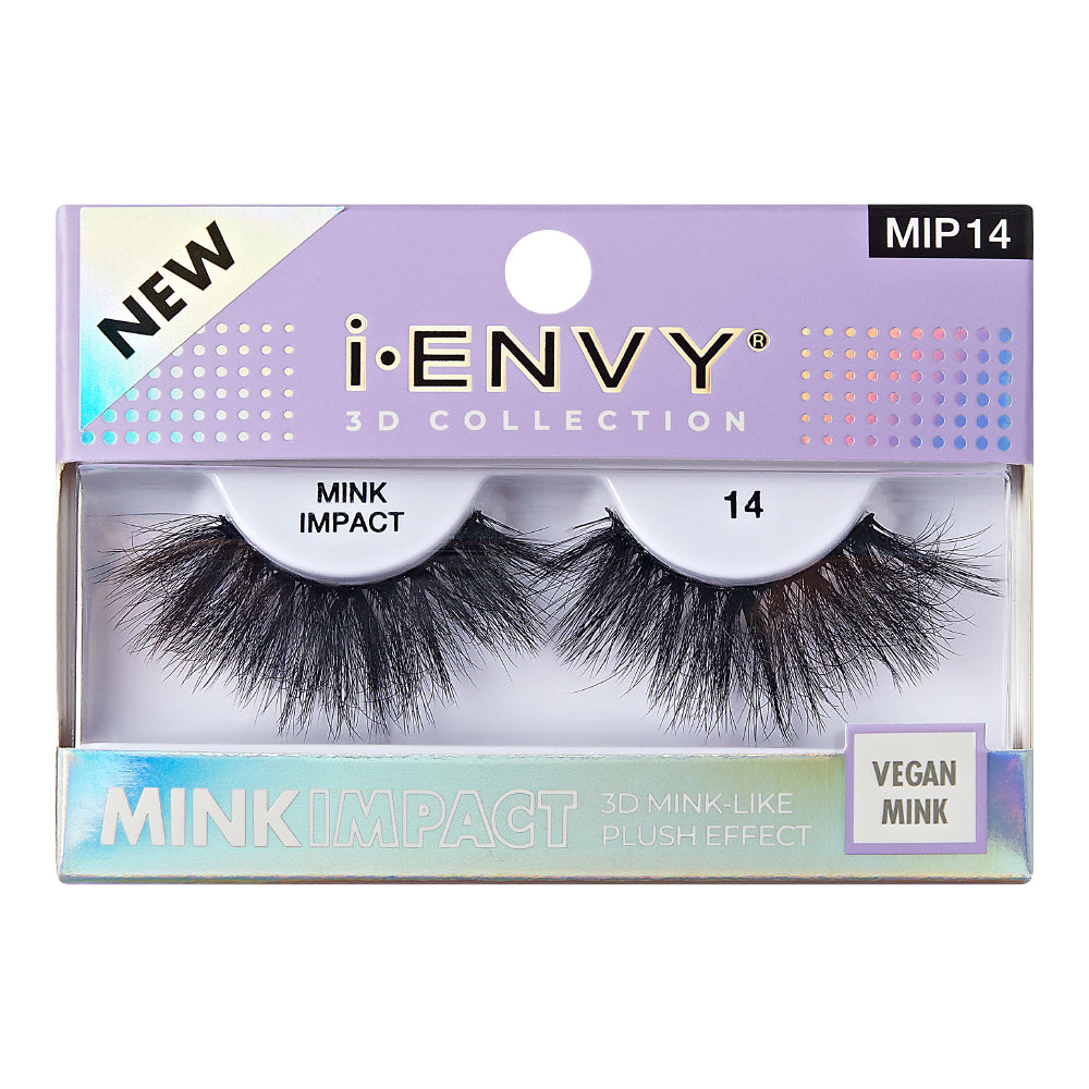 MIP14_main "A single false eyelash. The eyelash is thick and voluminous, with a dramatic, wispy design. The lashes are densely packed at the base and gradually become finer and more separated towards the tips, creating a fluttery and full appearance. The base of the eyelash is black and appears to be flexible, designed to adhere to the eyelid for cosmetic enhancement."