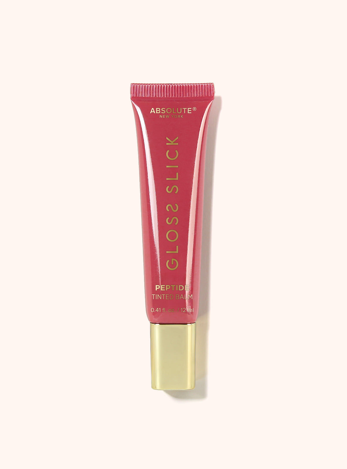 Absolute New York Gloss Slick Peptide Tinted Balm – Sweet Bubblegum mauve tube