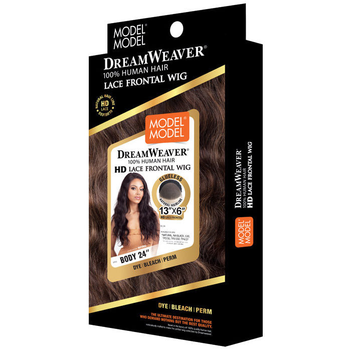 Model Model Dream Weaver Glueless 100% Human Hair HD 13x6 Lace Frontal Wig - BODY 24" Model Model