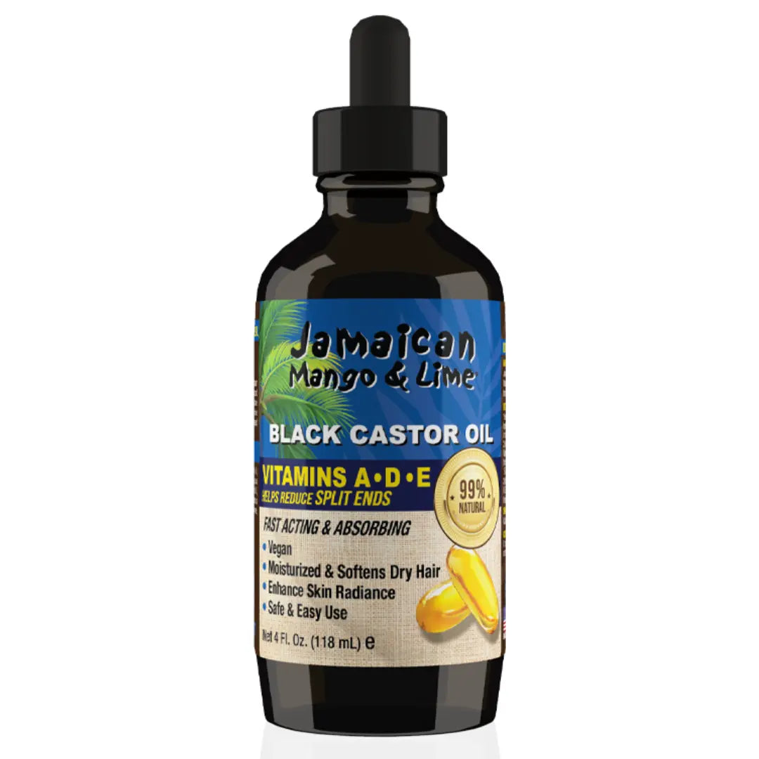 Jamaican Mango & Lime Black Castor Oil - Vitamin A-D-E - 4 oz JAM MANGO